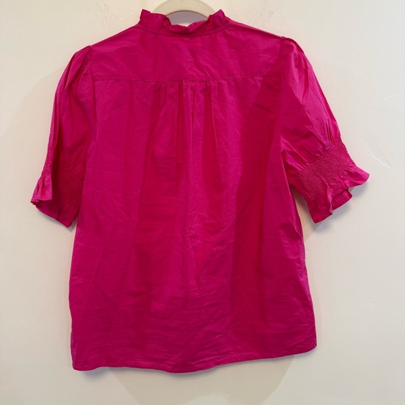 JCREW Puff-sleeve cotton poplin top pink size xs - Picture 5 of 5